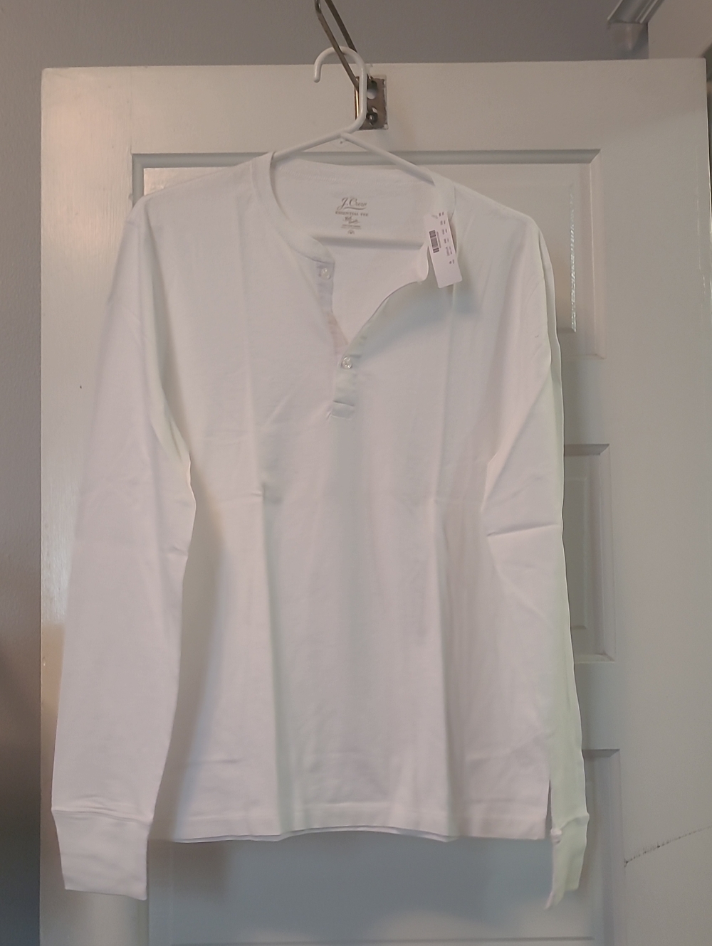 Men's J.crew White Long-Sleeve Henley Shirt